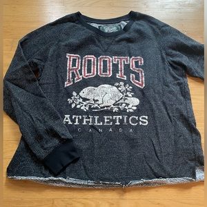 Black and Grey Roots pullover sweater